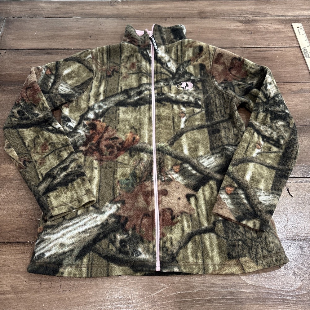 MOSSY OAK Full Zip Women's Camouflage Fleece Embroidered Size S 4-6